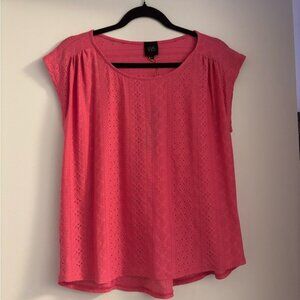Anthropologie W5 Women's Pink Lace Top